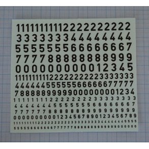 Tal sorte, blandede strrelser - decals