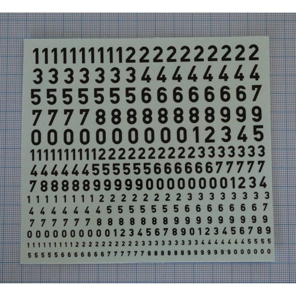 Tal sorte, blandede strrelser - decals