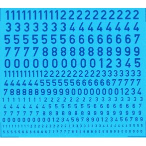 Tal bl, blandede strrelser - decals