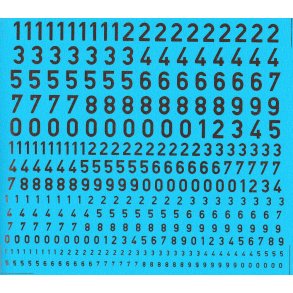 Tal kobber, blandede strrelser - decals