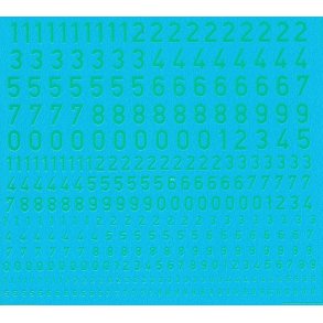 Tal grnne fluorescerende, blandede strrelser - decals