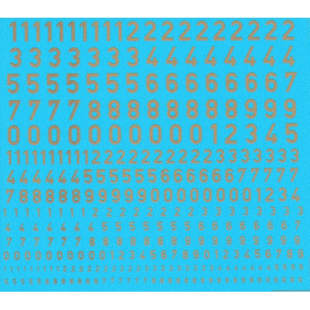 Tal guld, blandede strrelser - decals