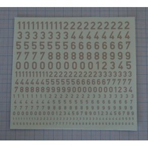 Tal gr, blandede strrelser - decals