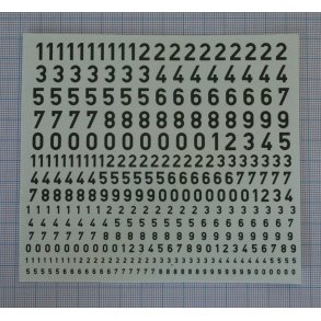 Tal grnne, blandede strrelser - decals