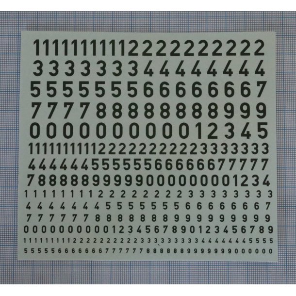 Tal grnne, blandede strrelser - decals