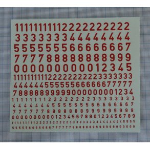 Tal rde, blandede strrelser - decals