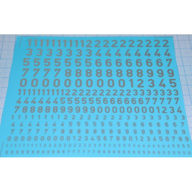 Tal slv, blandede strrelser - decals