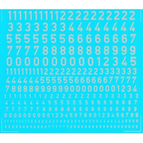 Tal refleks-gr ´Stoppel´, blandede strrelser - decals