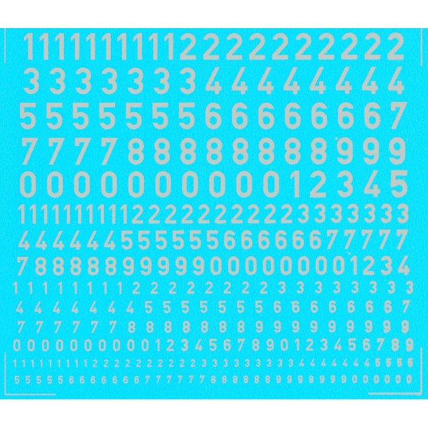 Tal refleks-gr &acute;Stoppel&acute;, blandede strrelser - decals