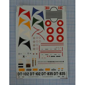 T-33 (DT-102 og DT-835 - 1960-1977) - decals skala 1/72