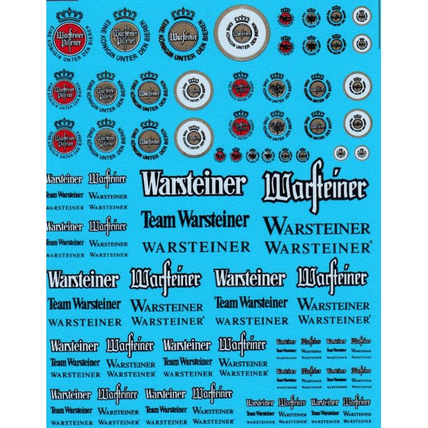 Warsteiner, diverse strrelser - decals