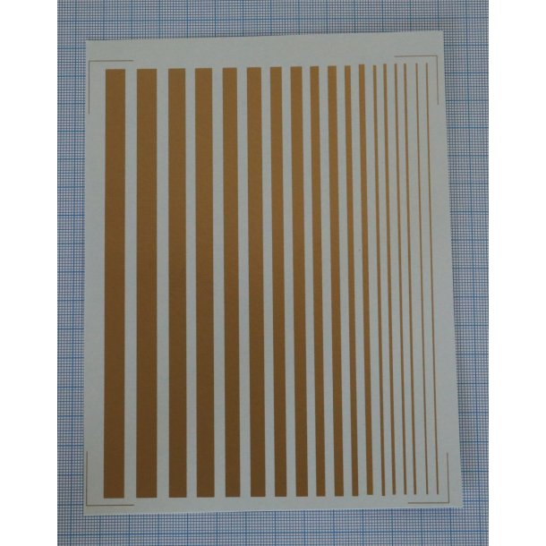 Striber, guld i forskellige bredder - decals