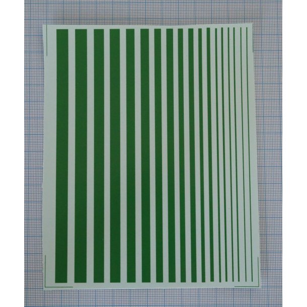 Striber, grnne i forskellige bredder - decals