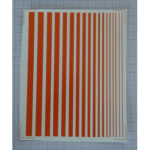 Striber, rde i forskellige bredder - decals