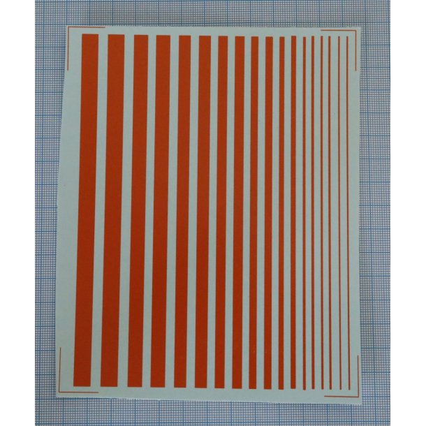Striber, rde i forskellige bredder - decals