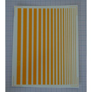 Striber, gule i forskellige bredder - decals