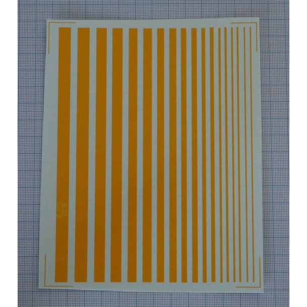 Striber, gule i forskellige bredder - decals
