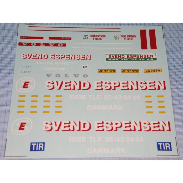 Svend Espesen - decals, skala 1/24