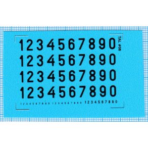 RDAF tal - sorte decals, 6 mm h�je