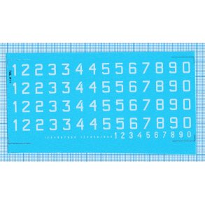 RDAF tal - hvide decals, 7,5 mm h�je