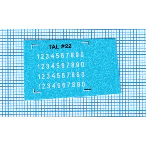 RDAF tal - hvide decals, 2 mm h�je