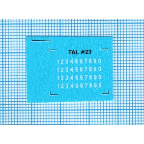 RDAF tal - hvide decals, 1,55 mm h�je