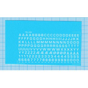 RDAF bogstaver og tal - hvide decals, 3 mm høje
