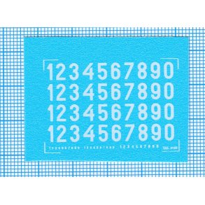 RDAF tal - hvide decals, 5 mm h�je