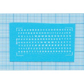 RDAF bogstaver og tal - hvide decals, 2 mm høje