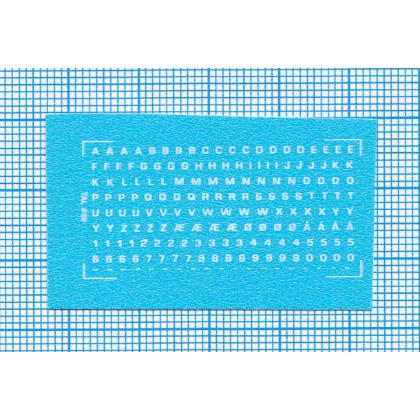RDAF bogstaver og tal - hvide decals, 2 mm hje