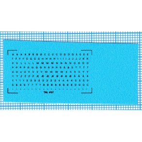 RDAF bogstaver og tal - sorte decals, 0,75 mm h�je