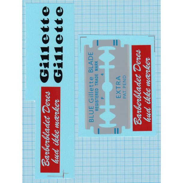 Gillette - decals, skala 1/24
