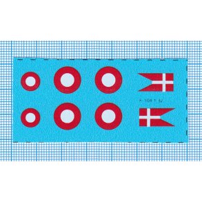 F-104 Starfighter - danske decals, skala 1/32