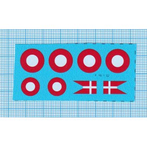 F-16 - danske decals, skala 1/32