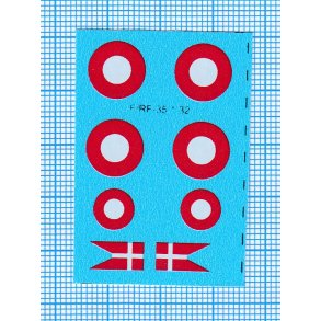 RF-35 Draken - danske decals, skala 1/32