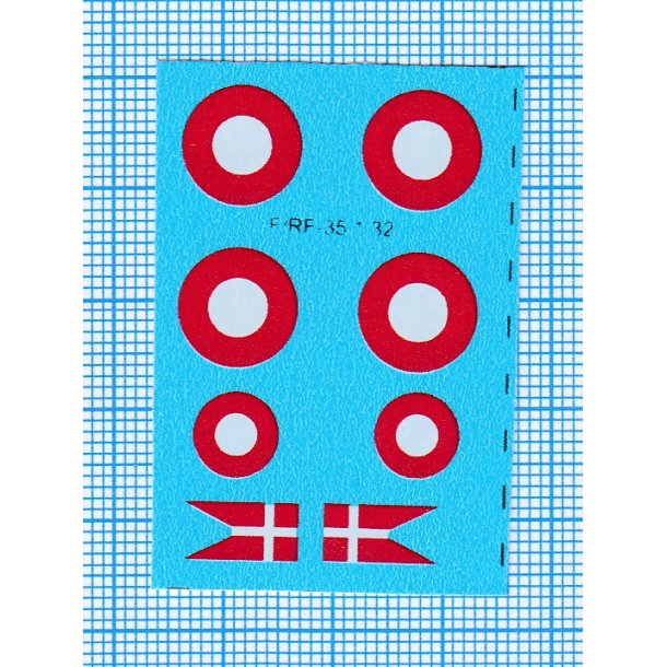 RF-35 Draken - danske decals, skala 1/32