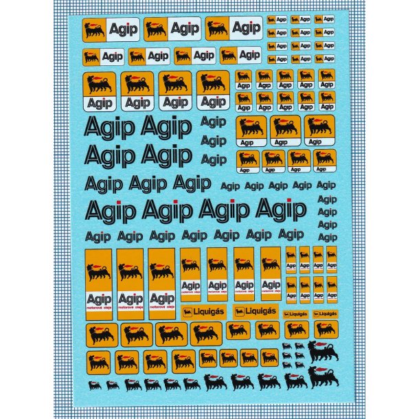 Agip, skala 1/24 - 1/50 - decals