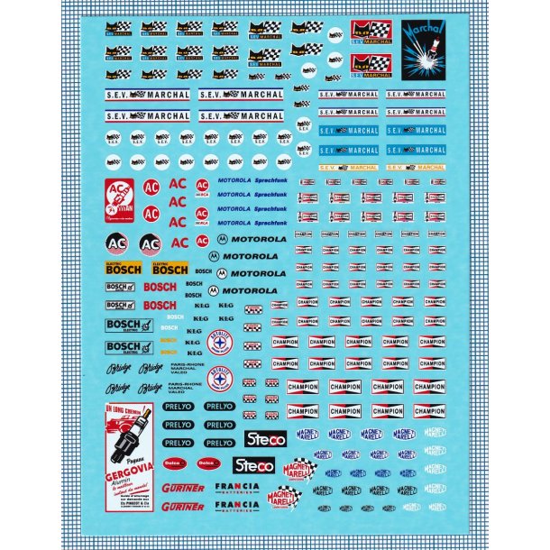 Diverse elektronikselskaber, skala 1/24 - 1/50 - decals