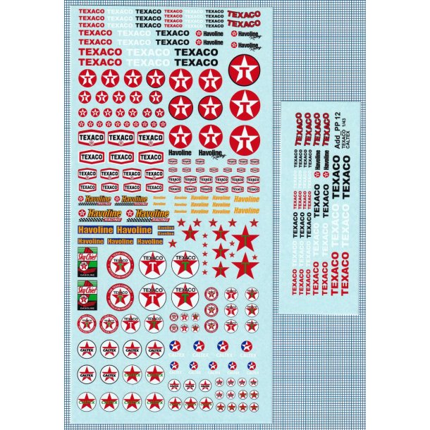 Texaco, skala 1/24 - 1/50 - decals