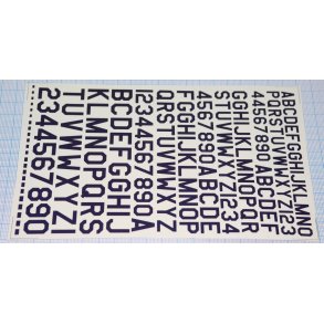 USAF bogstaver og tal, decals skala 1/48