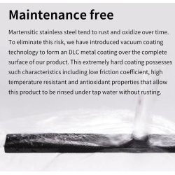 AT-FX DLC Coated Stainless Steel Hand File Grit#400/800