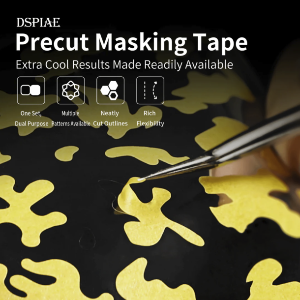 Precut Masking Tape - Digital Camouflage
