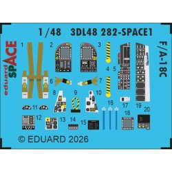 3D instrumenter til F/A-18C, skala 1/48