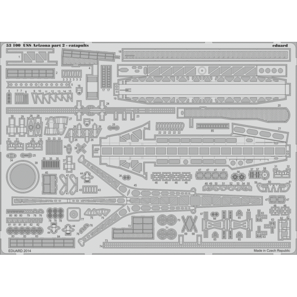 Fotots st 2 (katapulter) til Trumpeter USS Arizona
