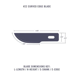 Knivblade #22 til kniv K2, 5 stk.