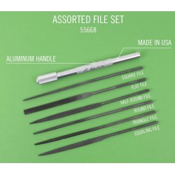 Seks forskellige file med hndtag