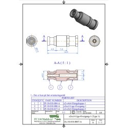 Lige overgang med kapper 2 / 3, st med 5 stk.