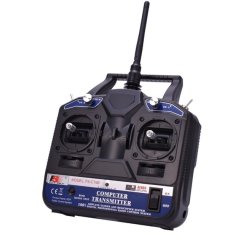 FlySky FS-CT6B 6-kanals radiosender 2,4 GHz Mode 2 med FS-R6B modtager