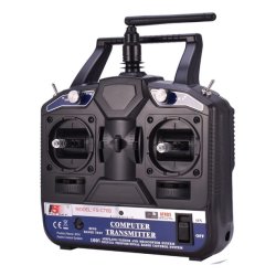 FlySky FS-CT6B 6-kanals radiosender 2,4 GHz Mode 2 med FS-R6B modtager