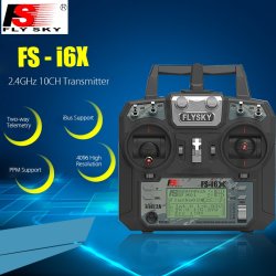FlySky FS-i6X 2.4 GHz 6 kanals radiosender med 10 kanals modtager